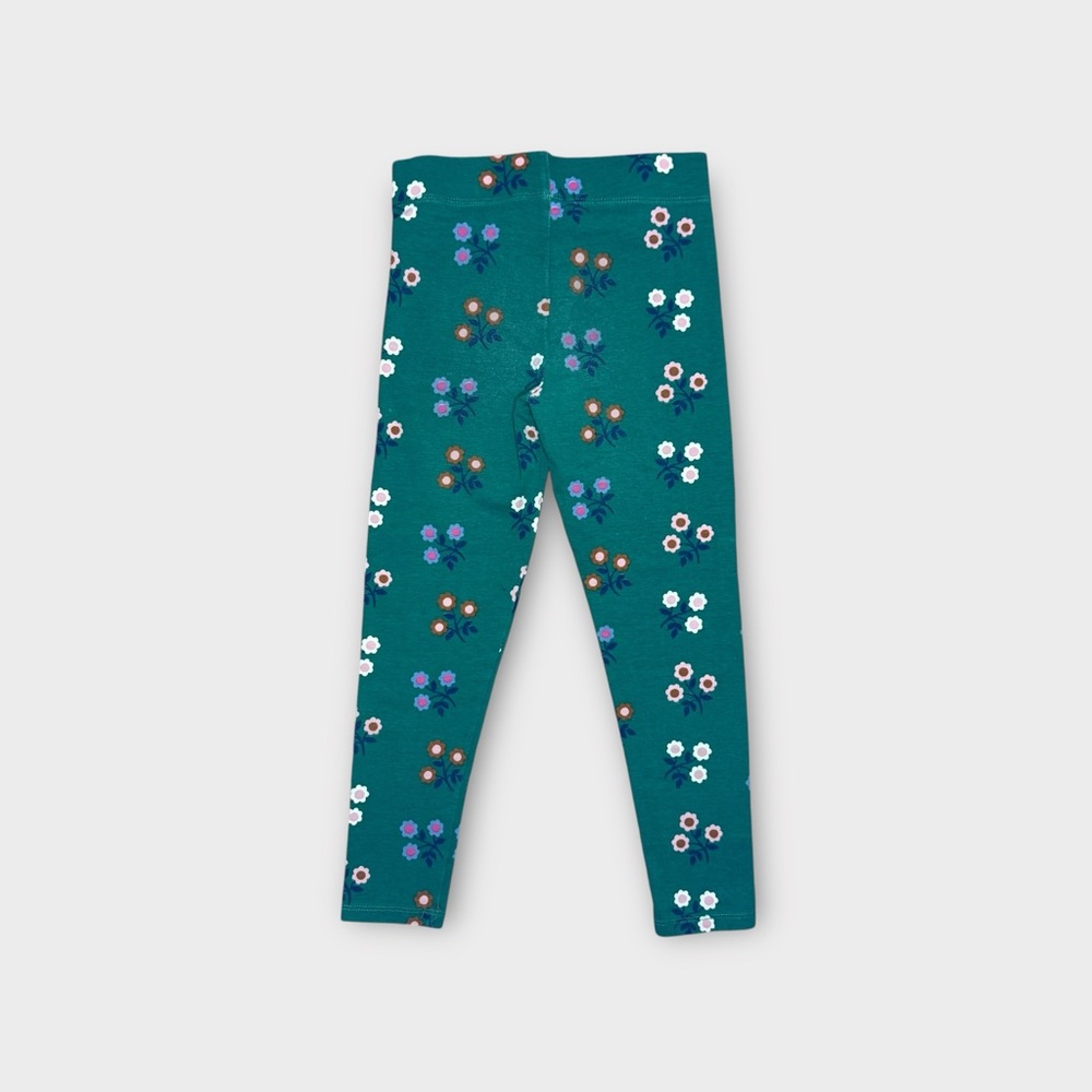 Mini Boden Floral Pattern Green Leggings - Picture 4 of 4